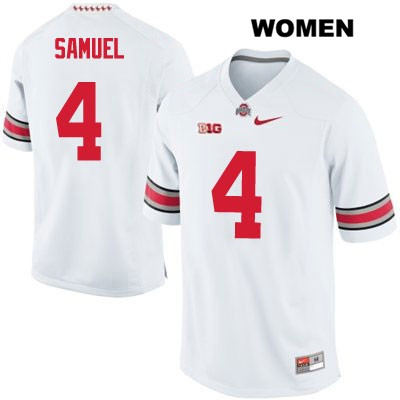 Women's NCAA Ohio State Buckeyes Curtis Samuel #4 College Stitched Authentic Nike White Football Jersey GL20A25OJ